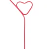 Heart Valentine's Day Silly Straw