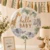 Hello Baby Soft Jungle Round Foil Balloon, 18in