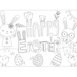 Hello Bunny Easter Coloring Placemats 24ct