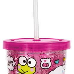 Hello Kitty and Friends Plastic Cup with Lid & Straw, 16oz - Sanrio
