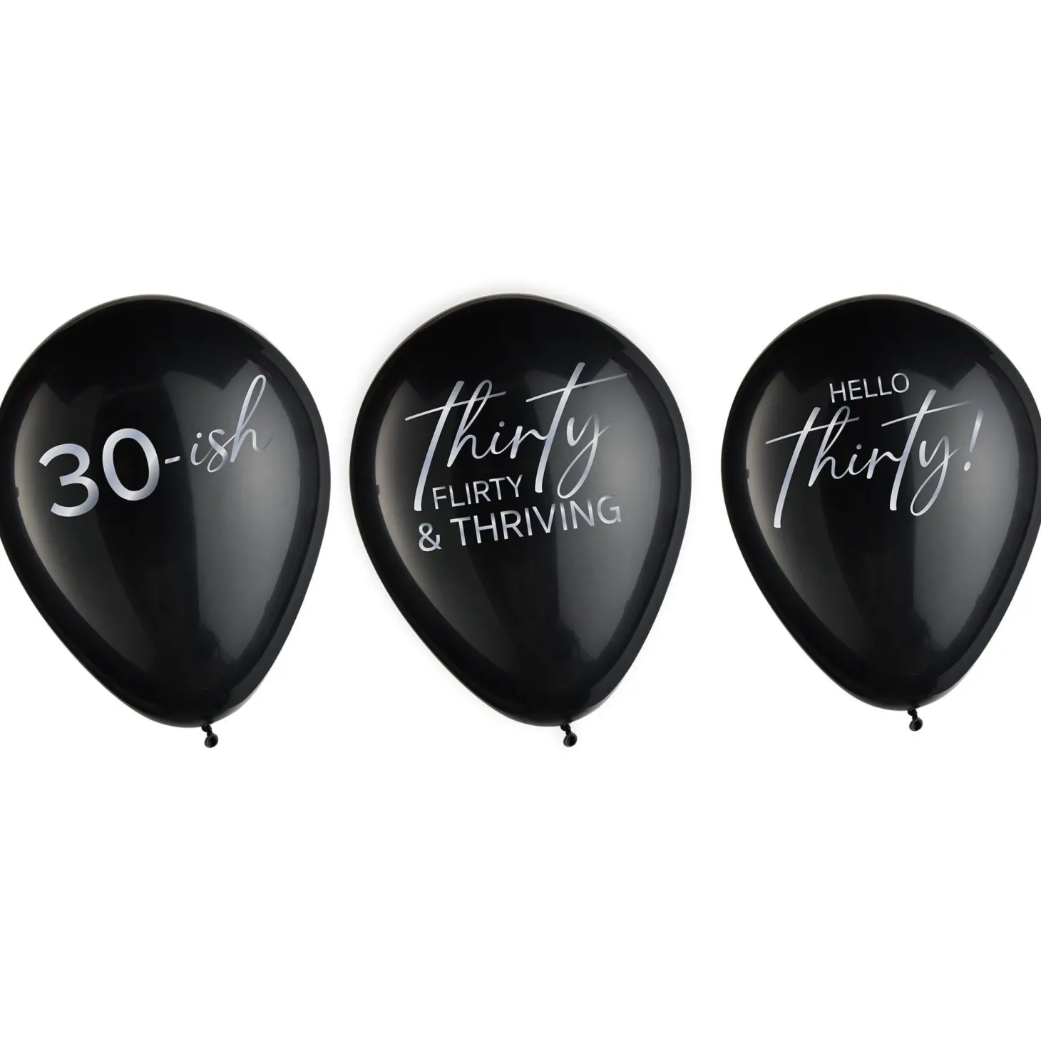Hello Thirty Latex Balloons, 6ct
