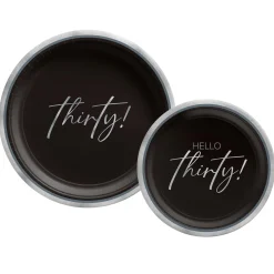 Hello Thirty Paper Plate, 8ct, Assorted Options