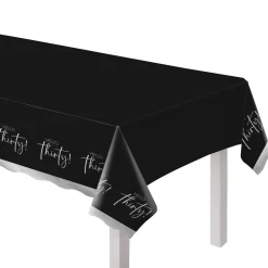 Hello Thirty Plastic Table Cover, 54in x 96in