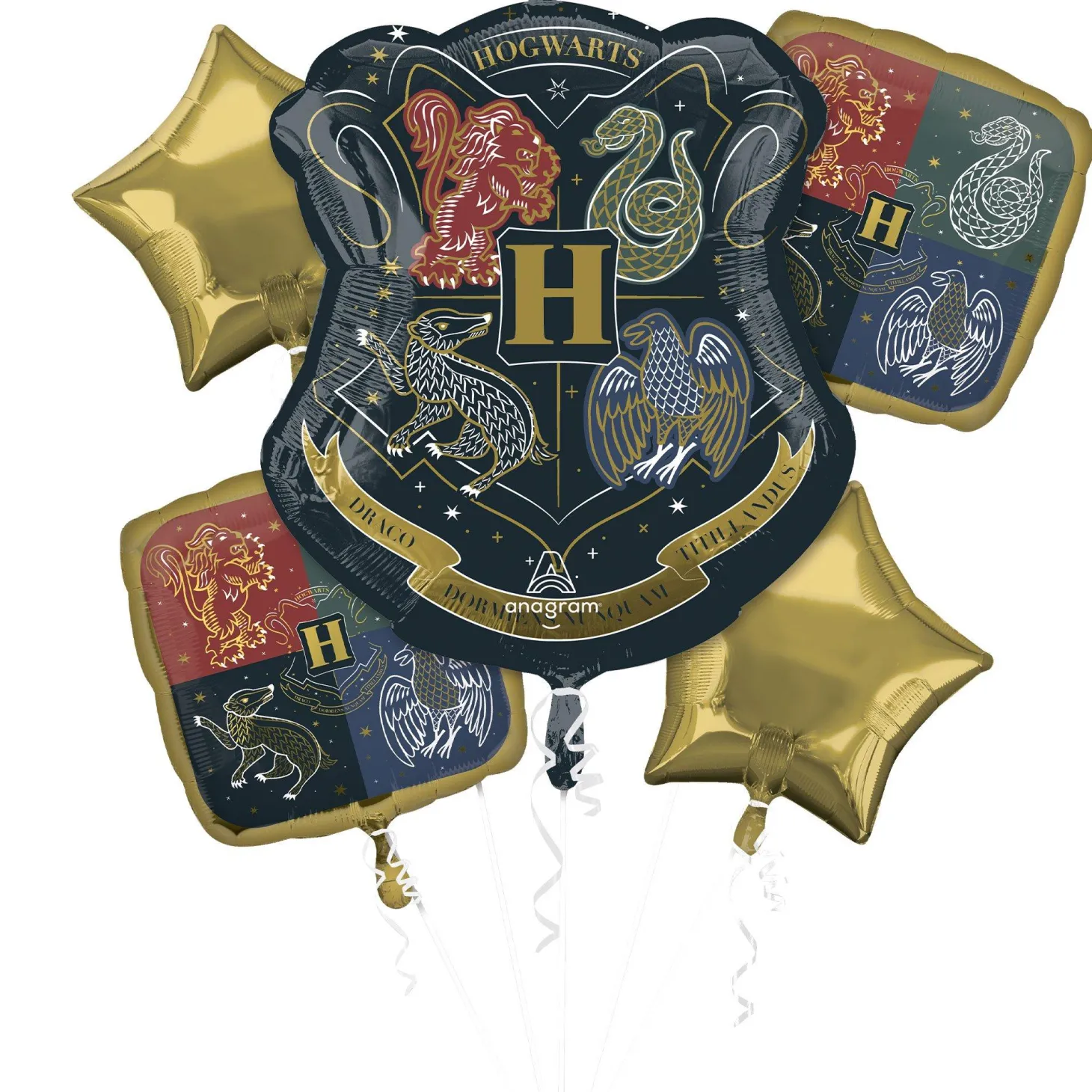 Hogwarts Foil Balloon Bouquet, 5pc - Harry Potter