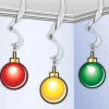 Holiday Swirl Ornament Decorations, 3pc
