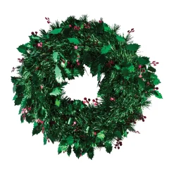 Holly and Tinsel Wreath