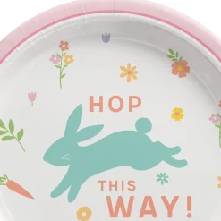 Hop This Way Easter Paper Dessert Plates, 7in, 8ct - Easter Wishes