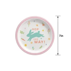 Hop This Way Easter Paper Dessert Plates, 7in, 8ct - Easter Wishes