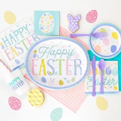 Hop This Way Easter Paper Dessert Plates, 7in, 8ct - Easter Wishes