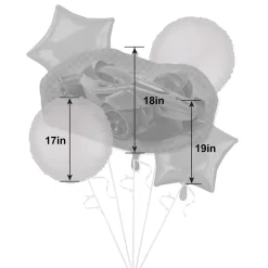 Hot Wheels Foil Balloon Bouquet, 5pc