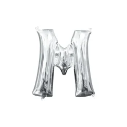 13in Air-Filled Silver Letter (A-Z) Balloons