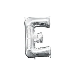 13in Air-Filled Silver Letter (A-Z) Balloons