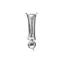 13in Air-Filled Silver Letter (A-Z) Balloons