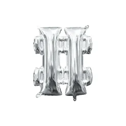 13in Air-Filled Silver Letter (A-Z) Balloons
