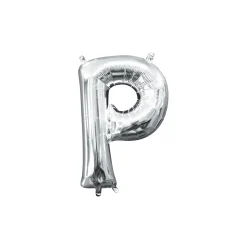 13in Air-Filled Silver Letter (A-Z) Balloons