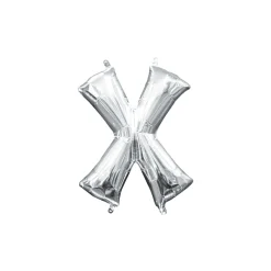 13in Air-Filled Silver Letter (A-Z) Balloons