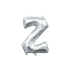 13in Air-Filled Silver Letter (A-Z) Balloons