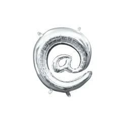 13in Air-Filled Silver Letter (A-Z) Balloons