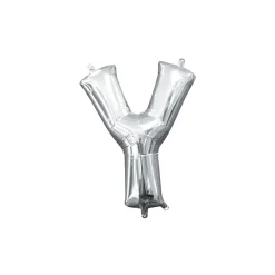 13in Air-Filled Silver Letter (A-Z) Balloons
