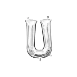 13in Air-Filled Silver Letter (A-Z) Balloons