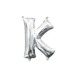 13in Air-Filled Silver Letter (A-Z) Balloons