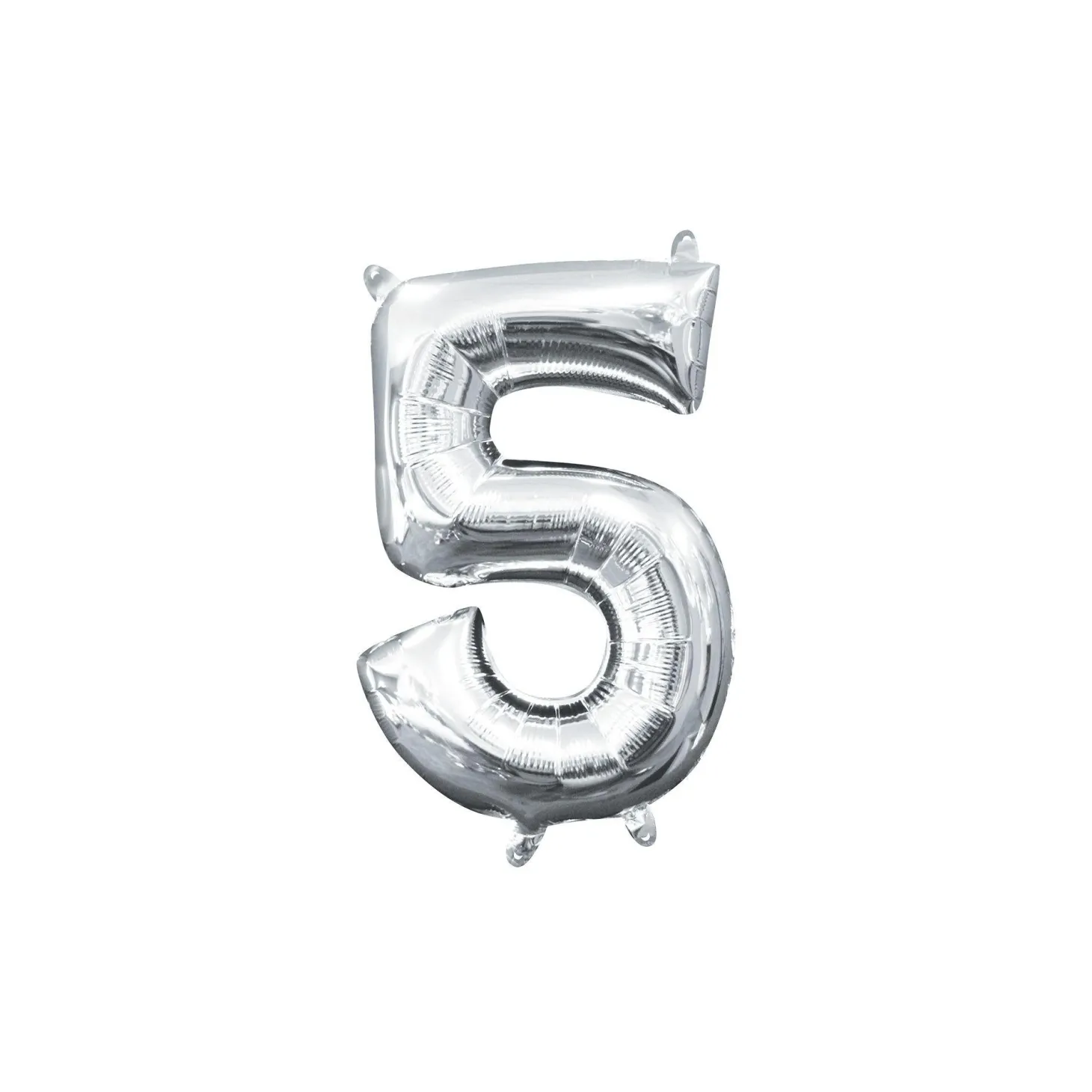 13in Air-Filled Silver Number (0-9) Balloons
