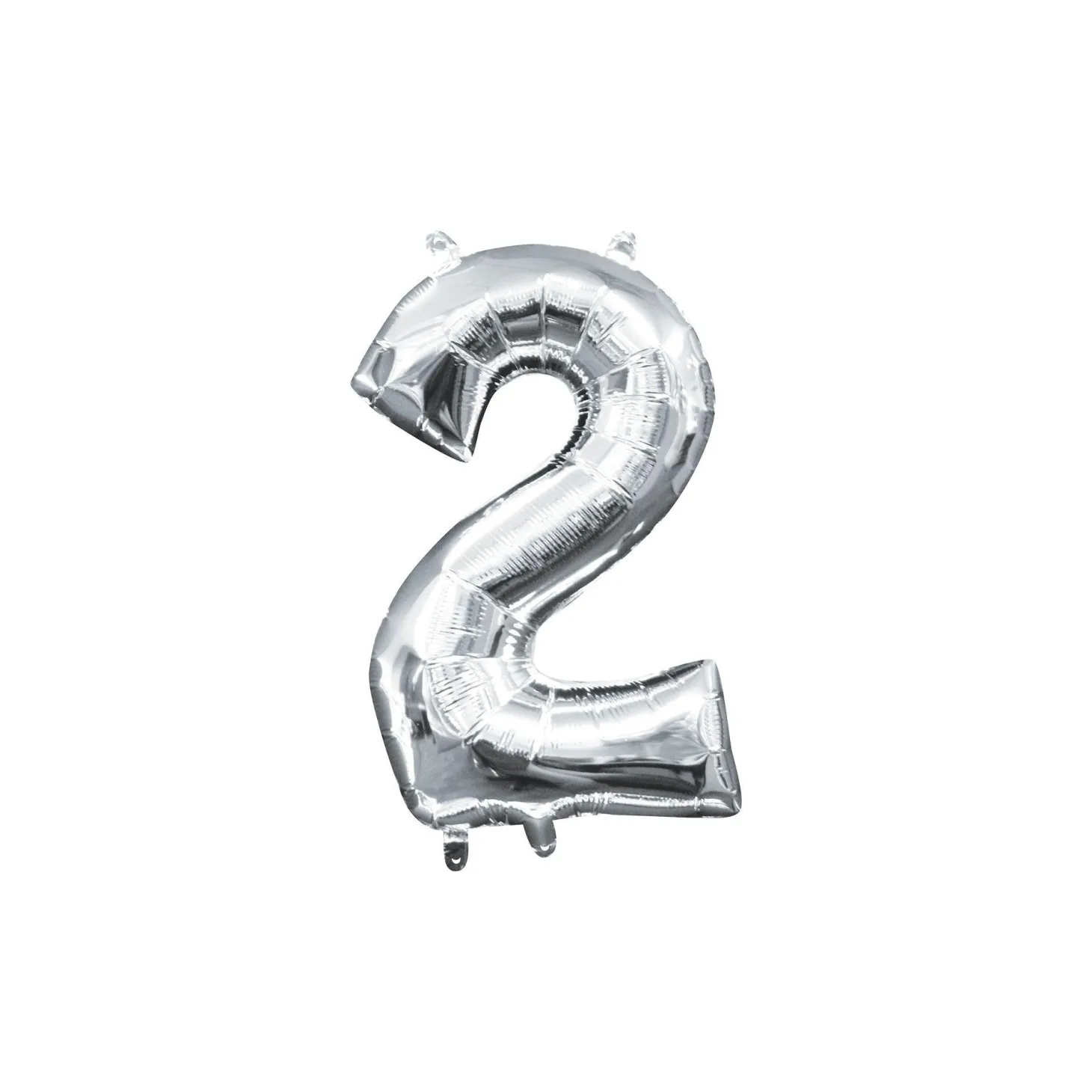 13in Air-Filled Silver Number (0-9) Balloons