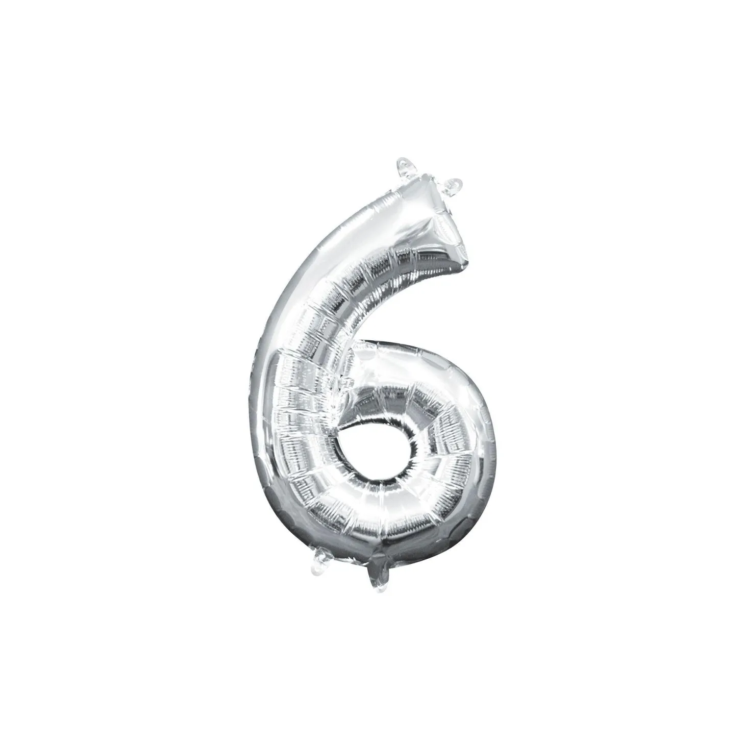 13in Air-Filled Silver Number (0-9) Balloons