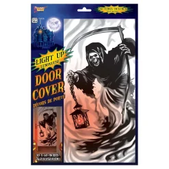 60-inch Creepy Reaper Light Up Door Cover Decoration