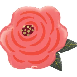 24in Coral Flower Foil Balloon