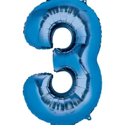 34in Number (0-9) Balloon, Assorted Colors