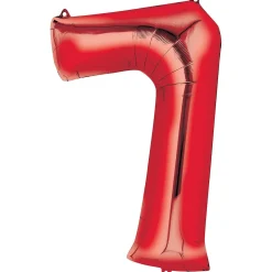 34in Number (0-9) Balloon, Assorted Colors