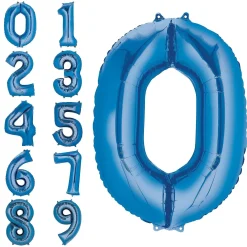 34in Number (0-9) Balloon, Assorted Colors