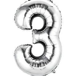 34in Number (0-9) Balloon, Assorted Colors