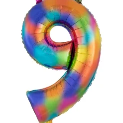 34in Number (0-9) Balloon, Assorted Colors