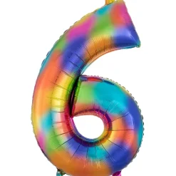 34in Number (0-9) Balloon, Assorted Colors