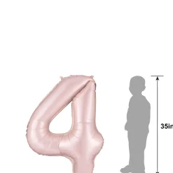 34in Number (0-9) Balloon, Assorted Colors