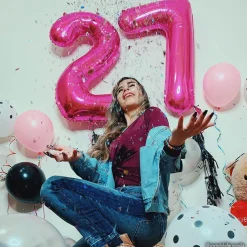 34in Number (0-9) Balloon, Assorted Colors