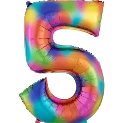 34in Number (0-9) Balloon, Assorted Colors