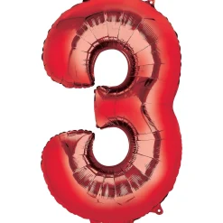 34in Number (0-9) Balloon, Assorted Colors