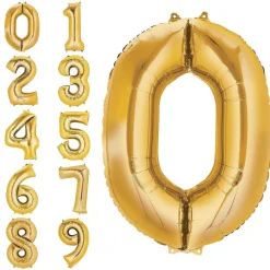 34in Number (0-9) Balloon, Assorted Colors