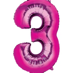 34in Number (0-9) Balloon, Assorted Colors