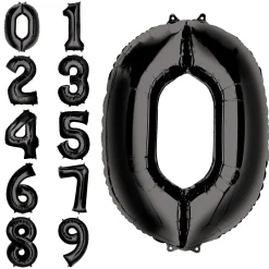 34in Number (0-9) Balloon, Assorted Colors