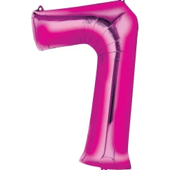 34in Number (0-9) Balloon, Assorted Colors