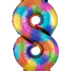 34in Number (0-9) Balloon, Assorted Colors