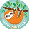 18in Round Hang in There Sloth Foil Balloon