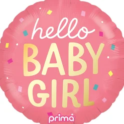 18in Round Hello Baby Foil Balloon, Assorted Colors