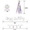 Iridescent Luminous Happy Birthday Banner Set, 2ct