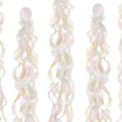Iridescent Luminous Rainbow Fabric Swirl Decorations, 34in, 10ct