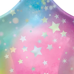Iridescent Luminous Rainbow Star Paper Dessert Plates, 8.5in, 8ct